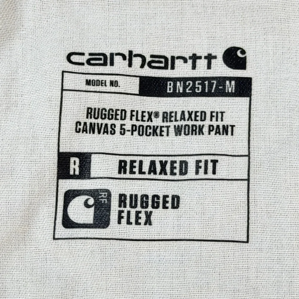 Carhartt Work Pants Mens 33x30 Brown Rugged Flex Relaxed Fit Canvas Workwear